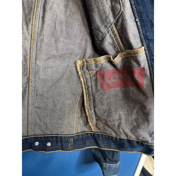 Levis Mens Denim Trucker Jacket Medium Classic - Picture 6 of 9